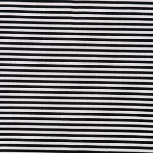 Black and White Small Stripe Cotton Fabric by Keepsake Calico - 1/2 Yard